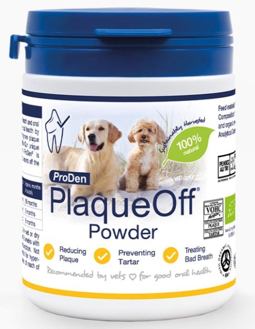 ProDen PlaqueOff® powder, oral hygiene supplement for dogs