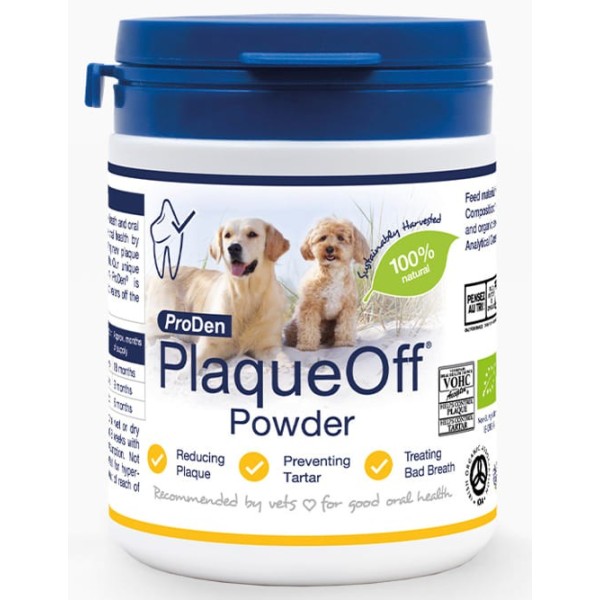 ProDen PlaqueOff® порошок, добавка для гигиены полости рта для собак