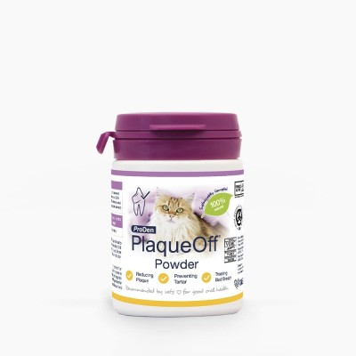 ProDen PlaqueOff® milteliai, papildas burnos higienai katėms