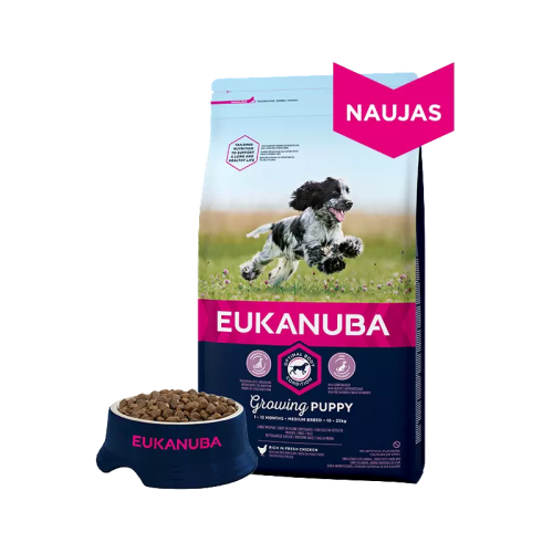 Eukanuba Medium Puppy (vištiena) 3kg