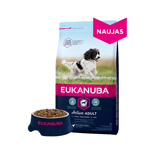 Eukanuba Medium Adult visavertis pašaras su vištiena 3kg