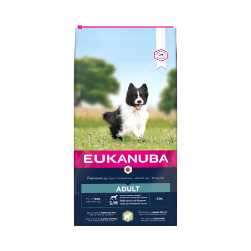 Eukanuba Mini & Medium Adult (ėriena ir ryžiai) 12kg