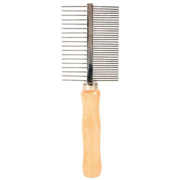 TRIXIE  Šukos, dvipusės vidut.-retos, medis-metal. dantys, 17 cm