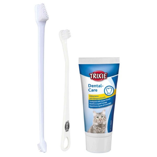 TRIXIE  Rinkinys dantų higienai KATĖMS, 50 g