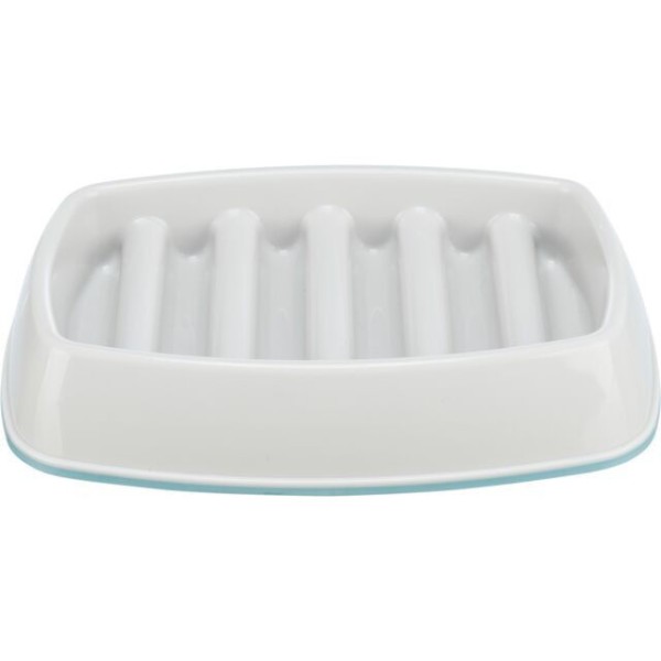 TRIXIE  Lėto ėdimo dubenėlis, plast.-TPR, 0.25 l-21x14 cm, pilkas