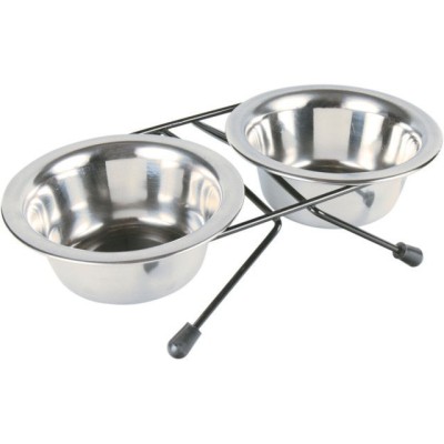 TRIXIE  Dubenėlių kompl., nerūd. plienas-metalas, 2x0.2 l, ø 11 cm-24x6x14 cm