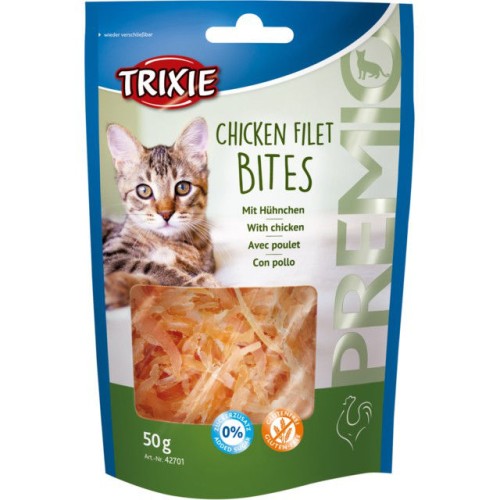 TRIXIE  PREMIO Chicken Filet Bites, skanėstas katėms vištienos kąsneliai 50 g