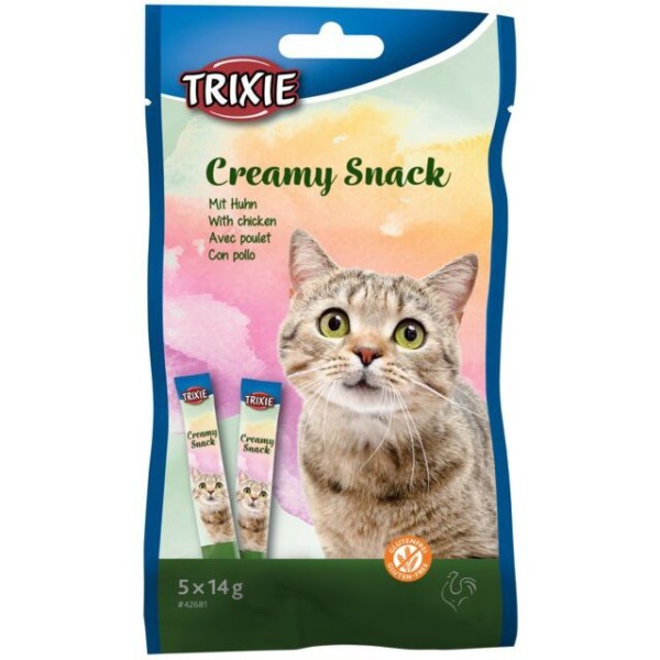 TRIXIE kreminis skanėstas katėms su vištiena, 5x14 g
