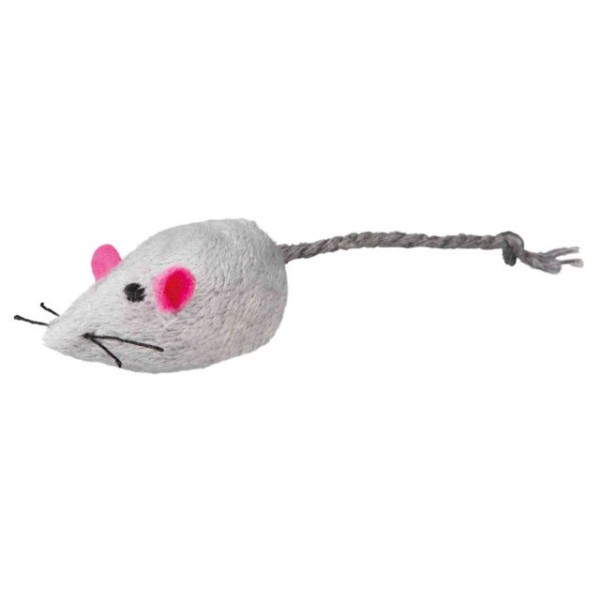 TRIXIE  Pelė su skambučiu, pliušas, su kačių mėta, 5 cm