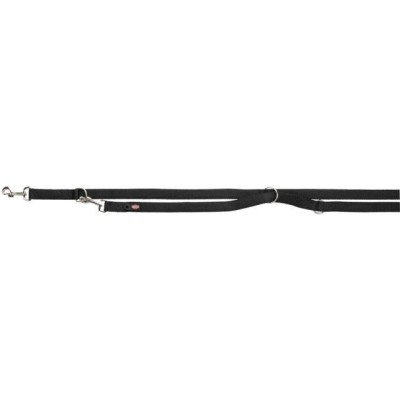 TRIXIE Premium pritaikomas pavadys, dvisluoksnis, M-L 2m/20mm, juodas