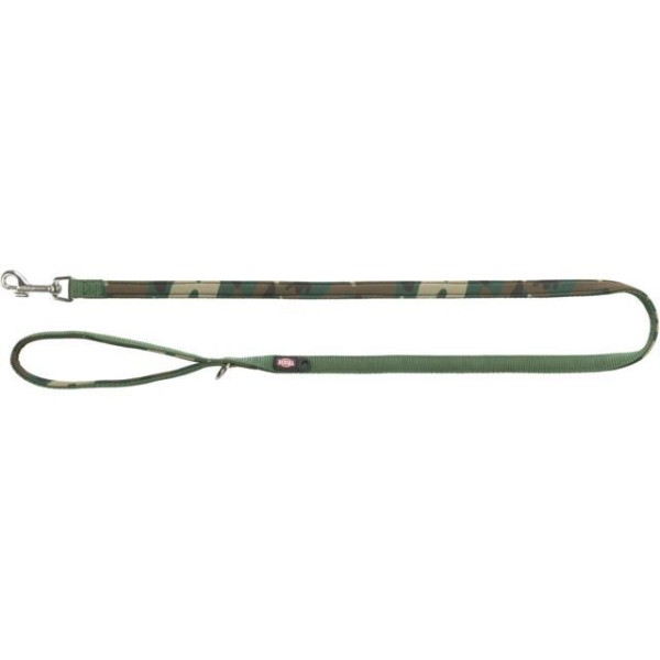 TRIXIE Premium pavadys, su neoprenu M-L 1m/20mm, kamufl./miško