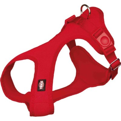 TRIXIE Comfort Soft touring petnešos, S-M 35-60cm/20mm, raudonos