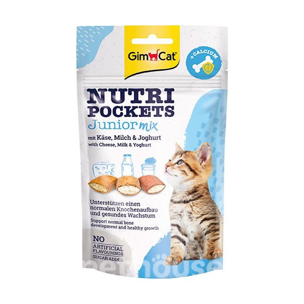GimCat Nutri Pockets Junior Mix skanėstai katėms 60g