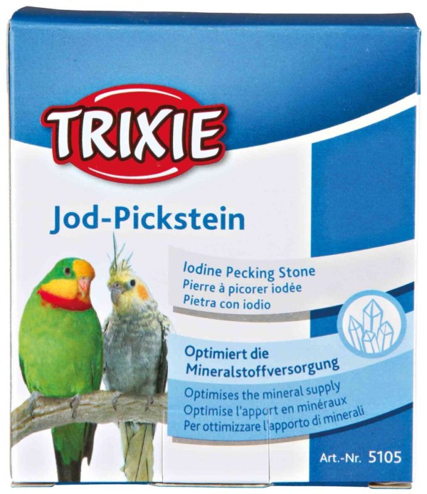 TRIXIE Pecking stone akmuo  su jodu 90 g (pak.9)