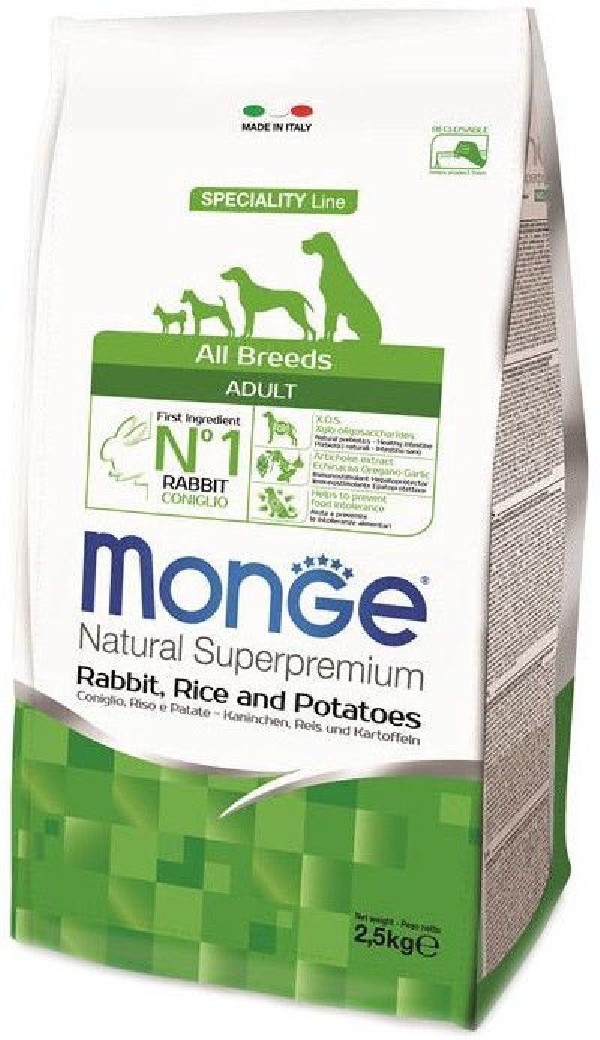 Monge Dry Dog Spec. Line suaugusiems visų veislių šunims su triušiena, ryžiais ir bulvės 12kg
