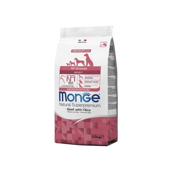 Monge Dry Dog Spec. Line suaugusiems visų veislių šunims su jautiena ir ryžiais 12kg