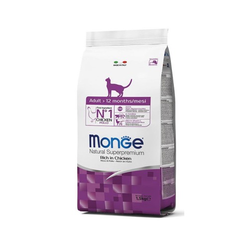 Monge Daily Line super premium pašaras suaugusioms katėms su vištiena1,5kg