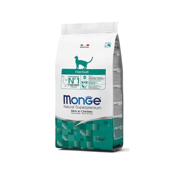 Monge Daily Line Hairball super premium pašaras suaugusioms katėms su vištiena 1,5kg
