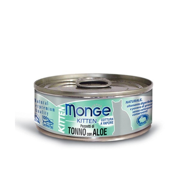 Monge Kitten kons. pašaras kačiukams su tuno gabalėliais ir alaviju 80g