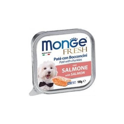 Monge Fresh paštetas šunims su lašišos gabalėliais 100g