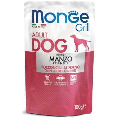 Monge Grill  konservuotas pašaras šunims su jautiena 100g