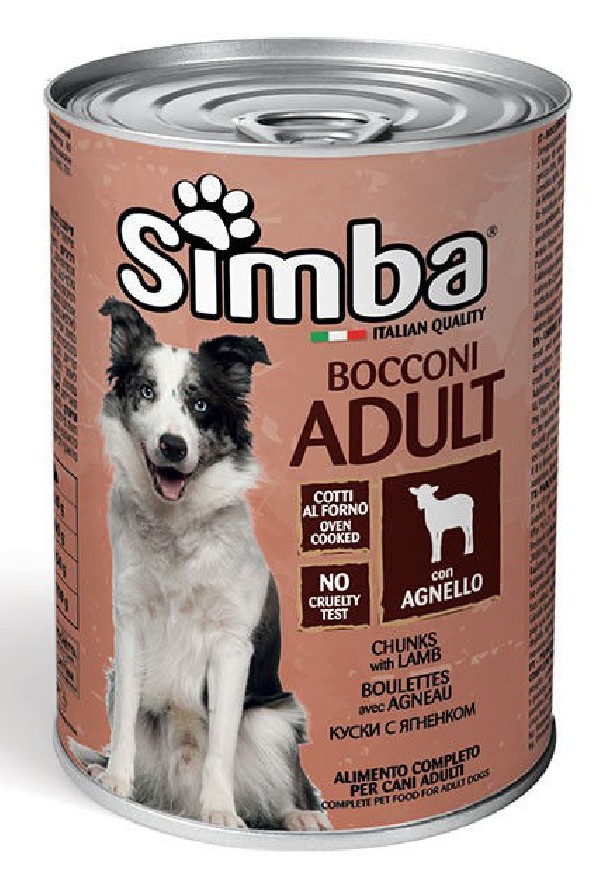 Simba Adult lamb visavertis konservuotas pašaras suaugusiems šunims su ėriena 415g