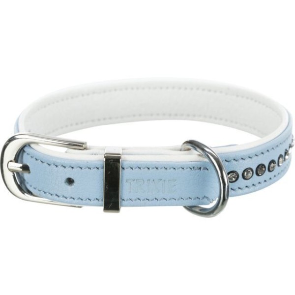 TRIXIE Active Comfort Antkaklis su akmenukais, S-M 27-33cm/15 mm, šv. žydras