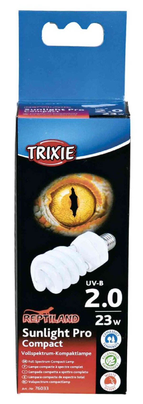 TRIXIE  lemputė Sunlight Pro Compact 2.0, UV compact lamp, 60x152 mm, 23 W