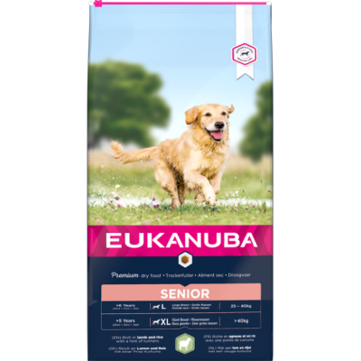 Eukanuba Senior L/XL complete food for senior large breed dogs with lamb and rice 12kg