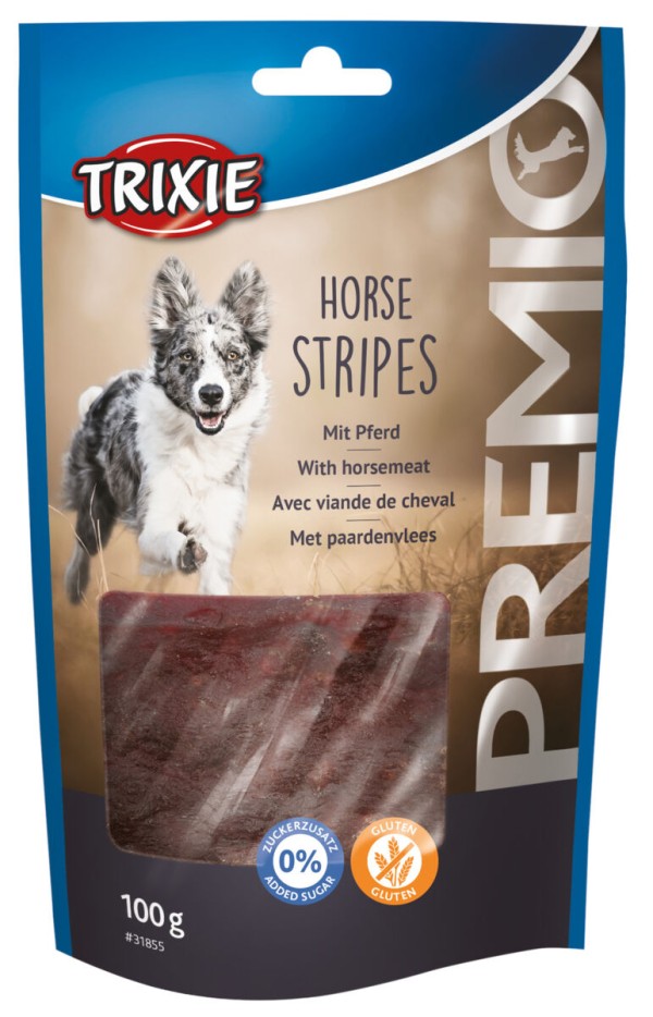 TRIXIE PREMIO Arklienos juostelės, 11cm, 100g