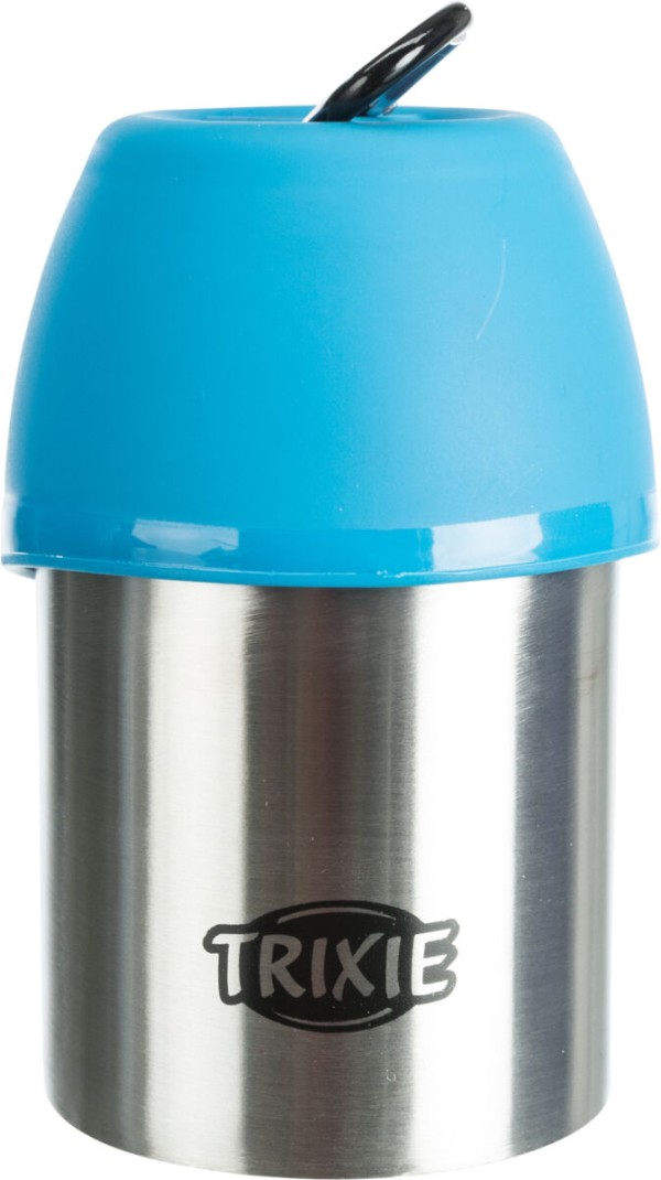 TRIXIE Gertuvė butelis su dubenėliu, nerūd. plienas/plastikas, 0.3 l