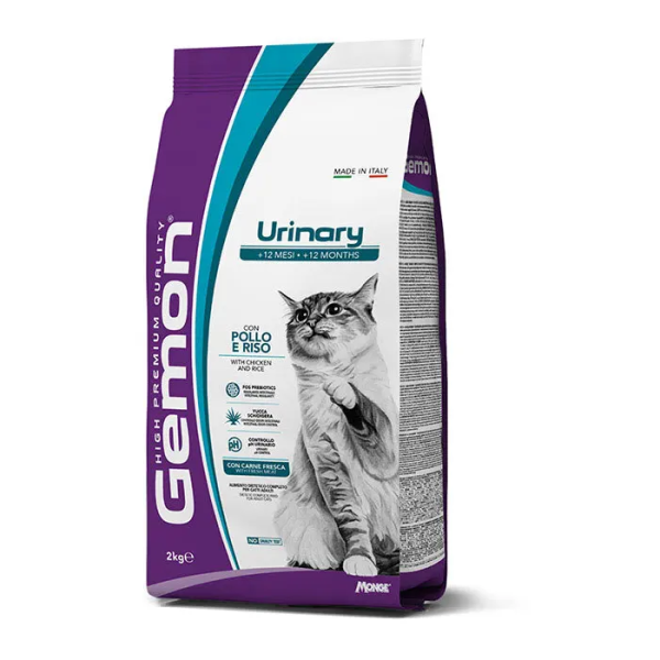 GEMON - Dry Cat Urinary su vištiena ir ryžiais suaugusioms katėms 2 kg