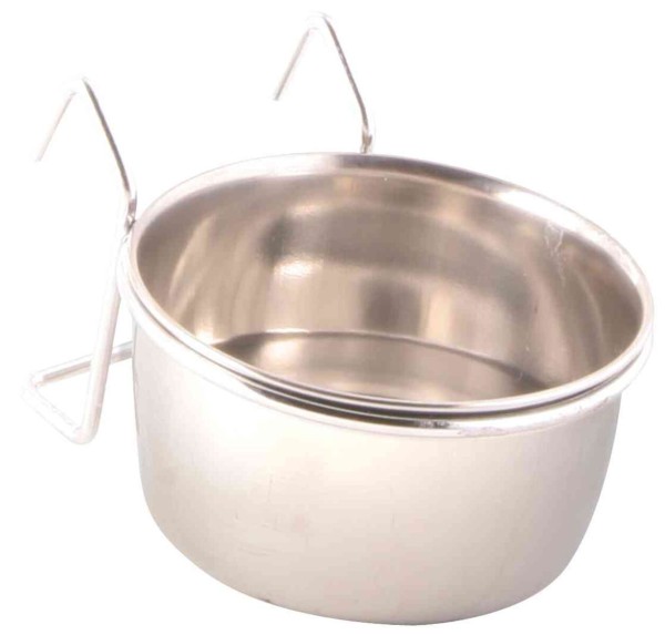 4.1_5493 TRIXIE Dubenėlis paukščiams, nerūd. plienas su laikikliu, 150 ml/7 cm (pak.4)